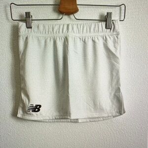 New Balance White Sport Skirt with Logo
